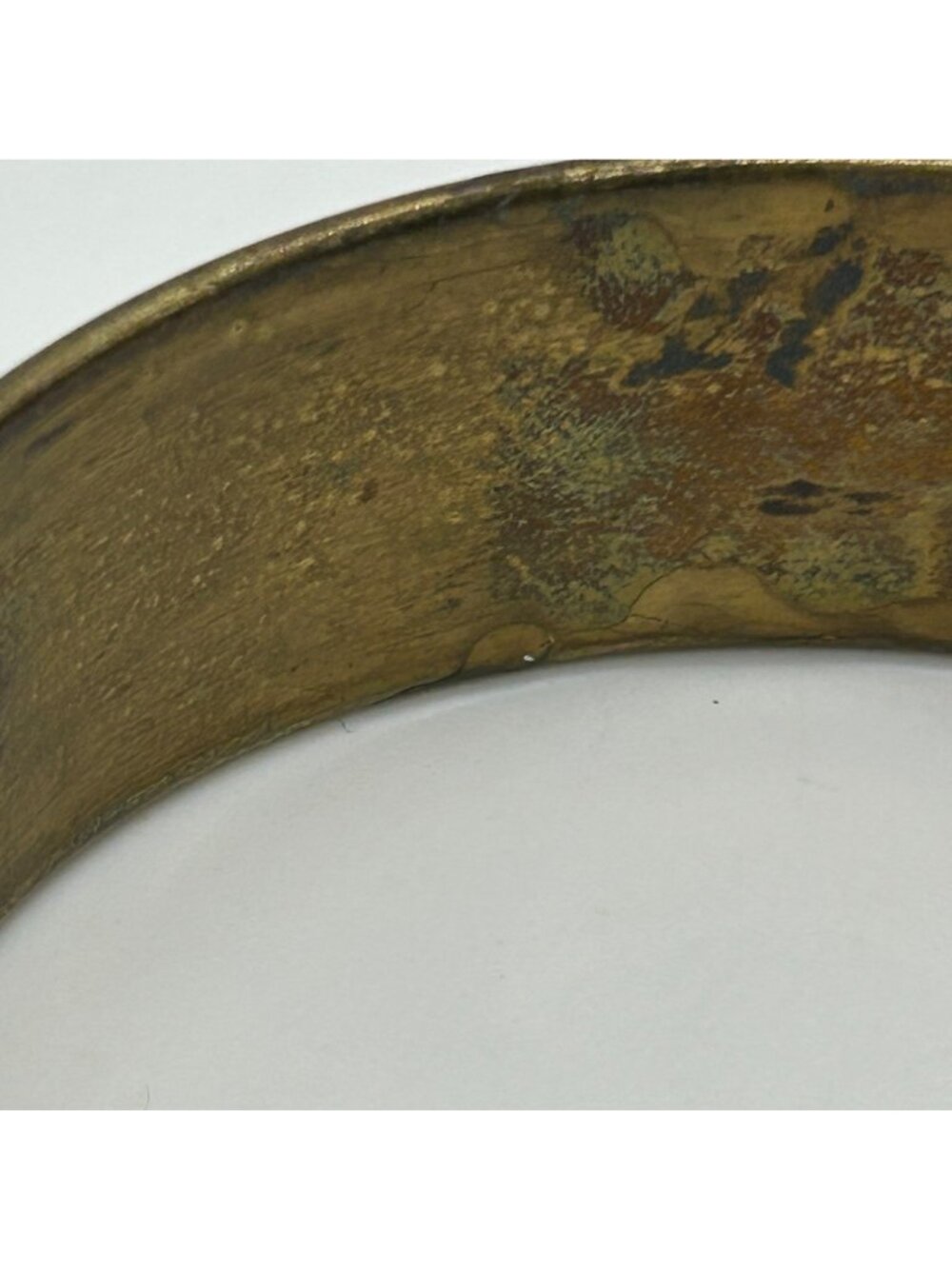 Vintage Adjustable Brass Copper & Silver-Tone Tricolor Cuff Bracelet 8" Unisex - Picture 14 of 16